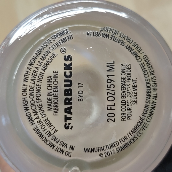 Starbucks Kitchen Starbucks Double Wall Glass Pinkpeach Marble